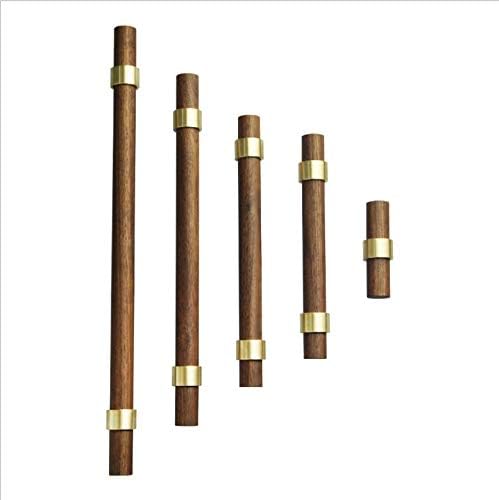 Drawer 11.02"/280mm Pulls Brass Walnut Kitchen Wardrobe Cabinet Hardware Pull Handle with Screw, 12Pcs