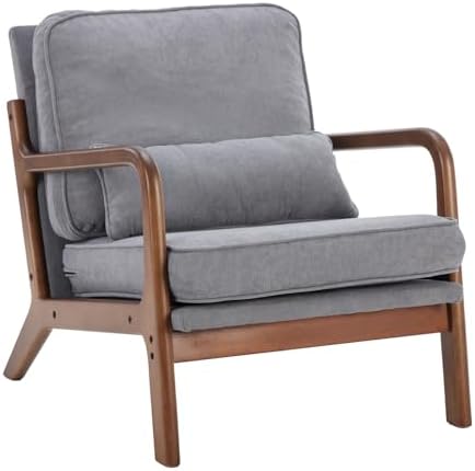 DUMOS Mid Century Modern Accent Chair, 16'' Seat Height Cozy Lounge Chair by DumosLifestyle