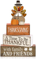 Lineshading 4 Pcs Fall Decoration For Home Wooden Thanksgiving Turkey Decor by Lineshading