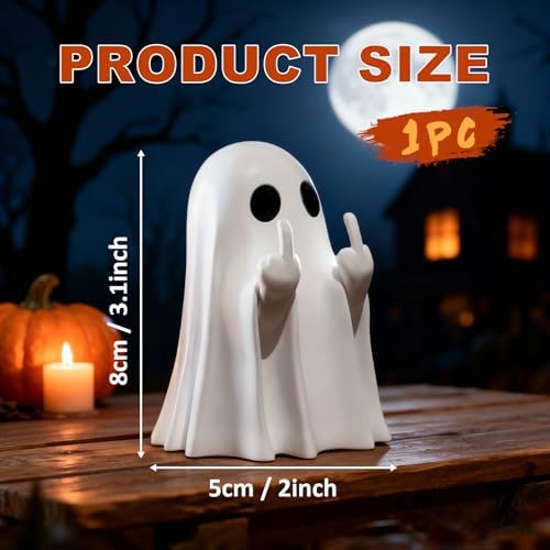 Halloween Ghost Figurine White Decorative Cute Finger Ghost Ornaments - Image 2