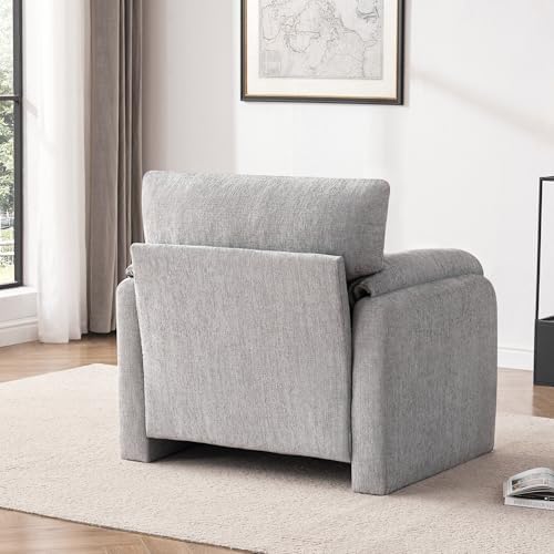 Howjoe Accent Chair for Living Room, Oversized Reading Armchair, LightGray - Image 6