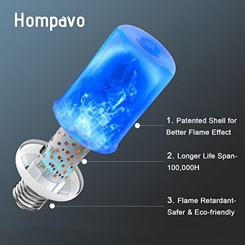 Hompavo 【Upgraded Flame Light Bulbs for Home Decor with Upside Down Effect - Image 4