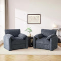 Howjoe 2 Pack Accent Chair for Living Room, Oversized Armchair, Blue by Unknown