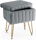 DUMOS Vanity Stool Chair, Ottoman with Storage for Living Room, Bedroom by DumosLifestyle