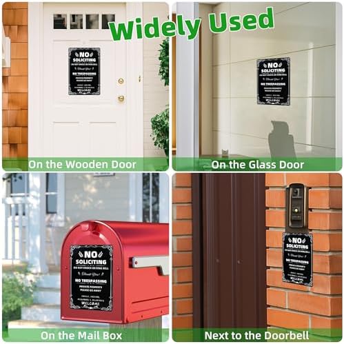 No Soliciting & No Trespassing Chic Metal Signs for Yard - Image 7