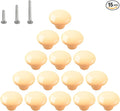 HUAMULAN 15PCS Glossy Ceramic Knobs Button Round Mushroom Cabinet Dresser Vintage Pulls Door Handles Cupboard Wardrobe Drawer, Dia. 1.5 inch 38mm, Light Yellow