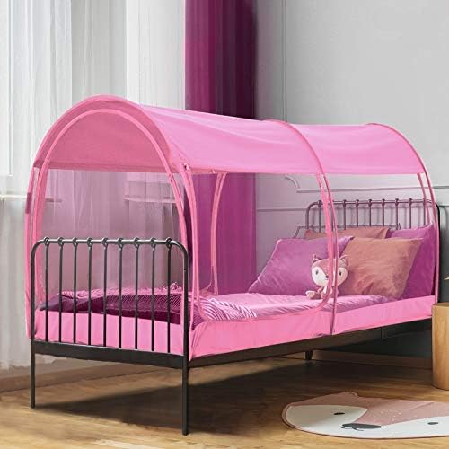 LEEDOR Bed Tent Dream Tents Bed Canopy Shelter Cabin Indoor Privacy Warm Breathable Pop Up Twin/Full/Queen for Kids and Adult Patent Pending(Mattress Not Included)
