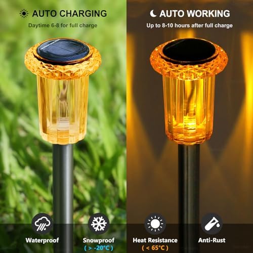 DenicMic Solar Halloween Lights Outdoor 10 Pack Fall Decorations for Home - Image 4