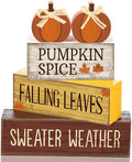 Lineshading 4 Pcs Fall Pumpkin Decor Fall Table Decoration Thanksgiving by Lineshading
