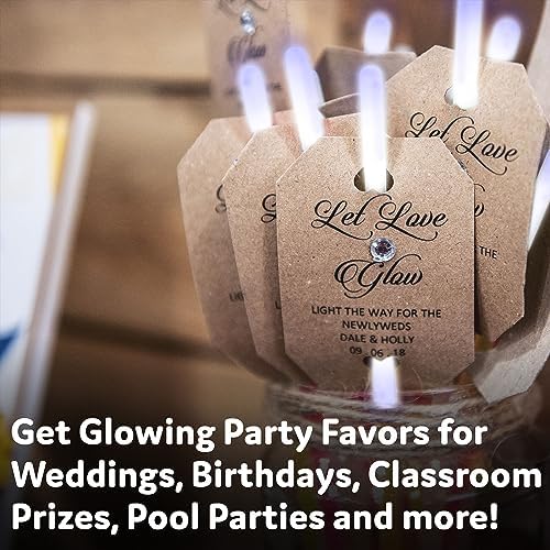 PartySticks White Glow Sticks - 100pk, 8 Glow In The Dark Light Up Party Favors, Decorations and Accessories - Image 5