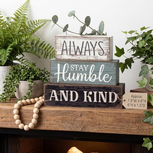 Lineshading 4 Pcs Inspirational Farmhouse Table Decor Wooden Shelves Signs - Image 6