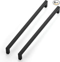 JOY DECOR 6 Pack Cabinet Handles, Black Cabinet Pulls, 12-3/5 Inch Kitchen Closet Handles Square Drawer Pulls Stainless Steel Drawer Hardware, 320mm Hole Centers