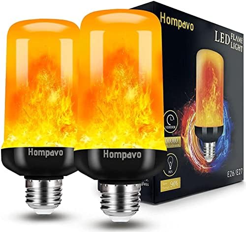 Hompavo 【Upgraded】 Flame Light Bulbs for Home Decor with Upside Down Effect by Hompavo