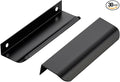 Ravinte Hardware 30 Pack Black Cabinet Handles, 5 Inch (128mm) Finger Edge Pulls, 4 Inch Hole Center, Finger Pulls for Cabinets