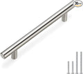 homdiy 35Pack Cabinet Pulls Brushed Nickel Cabinet Door Handles - HD201SN Cabinet Handles Bar Cabinet Pulls Stainless Steel Cabinet Hardware for Kitchen Cabinets, 5in Hole Centers