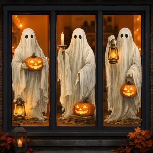 Halloween Decorations - Ghost Window Clings for Halloween Party Decor by OHOME