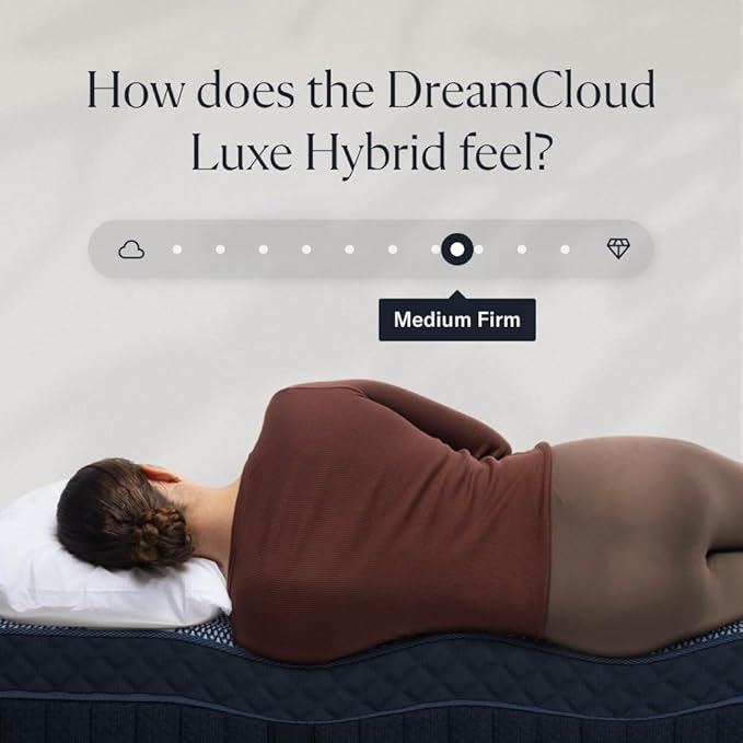 DreamCloud Luxe 14" Full Mattress - Luxury Hybrid Gel Memory Foam - 365 Night Trial - Fiberglass Free - Forever Warranty - Mattress in a Box - CertiPUR-US Certified
