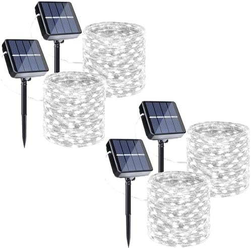 Joomer Solar Fairy Lights, 4Pack Total 104FT 320LED String Lights, White by Joomer
