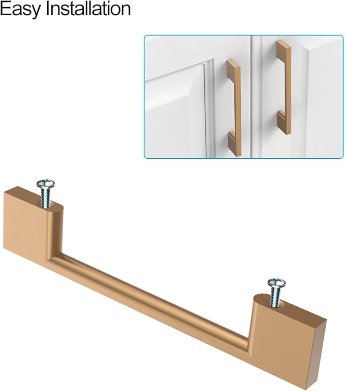 6-Pack Bronze Cabinet Pulls - 12.5 Inch Champagne Handles for Wardrobes & Dressers