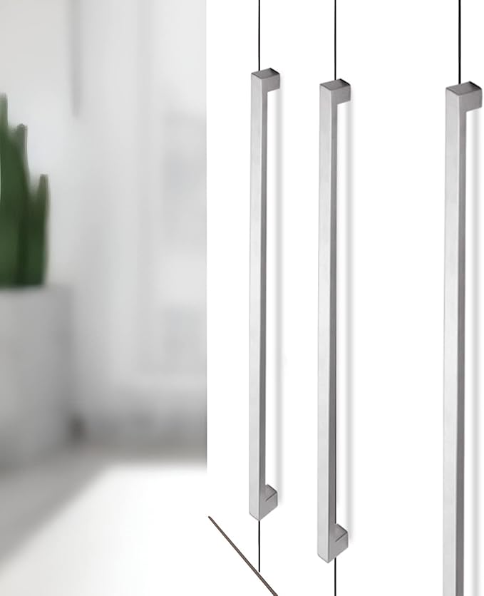 Cabinet Pulls Brushed Nickel Cabinet Handles Square Drawer Pulls, 40 Pack 7-1/2 Inch Stainless Steel Kitchen Door Cupboard Cabinet Handles, Cabinet Hardware Drawer Handles, 192mm Hole Centers