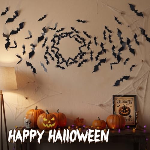140Pcs Bats Halloween Decor, Real Scary Bat Stickers for Halloween Party - Image 4