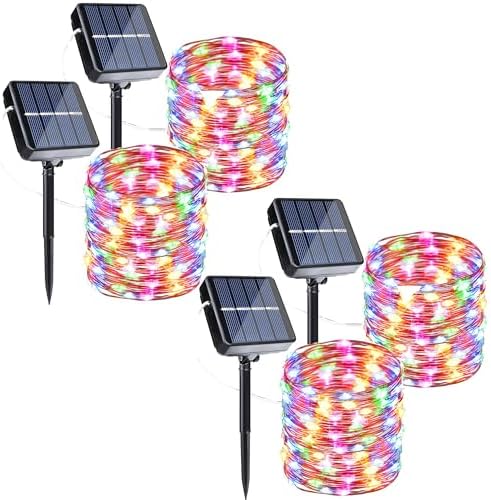 Joomer Solar Fairy Lights, 4Pack Total 104FT 320LED Lights, Multicolor by Joomer
