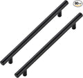 JOY DECOR 60 Pack Cabinet Handles, Black Cabinet Pulls, 7-1/2 in Hole Center Kitchen Hardware, Stainless Steel T Bar Handles for Dresser Drawers