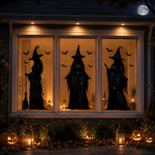 Halloween Decorations - Witch Window Clings for Halloween Party Decor - Image 7