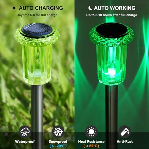DenicMic Solar Halloween Lights Outdoor Waterproof 10 Pack Halloween Decor - Image 3