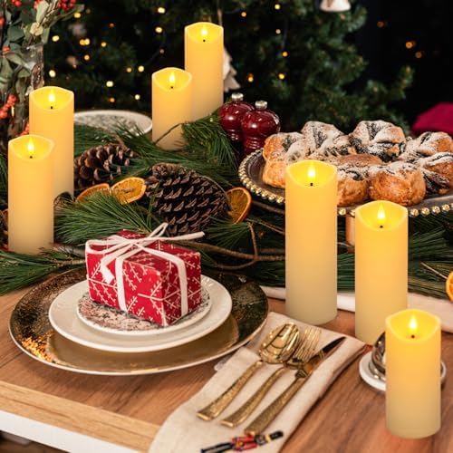 YOROXRG 24 Pack Christmas Decoration Flickering Flameless Candles, Battery Operated Candles,LED Candles for Home Decor,Wedding,Halloween,Birthday,Valentine'sDay (D2.2 xH 5" 6" 7" Ivory) - Image 6
