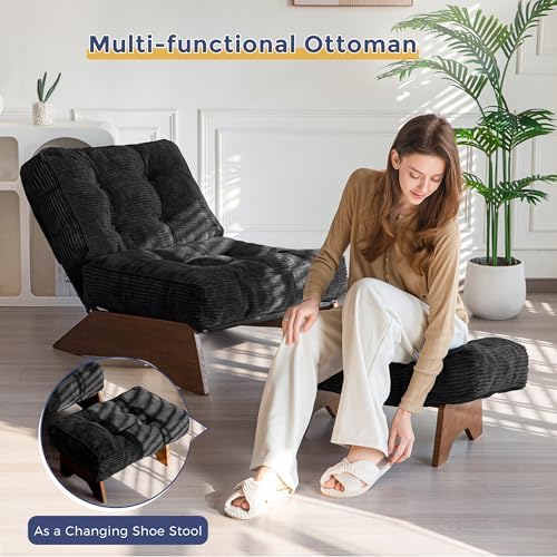 MAXYOYO Accent Chair with Ottoman, Lounge Chair with Adjustable Backrest - Image 4