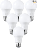 TORCHSTAR A19 LED Light Bulbs 60W Equivalent, UL Listed, 3000K Warm White, Dimmable, 9W, 800lm, Flicker Free, E26 Standard Base LED Bulb for Ceiling Fan, Lamp, 15,000hrs, Pack of 6
