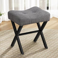 Memobarco 18-Inch Vanity Stool Chair, Gray Makeup Stool by MEMOBARCO