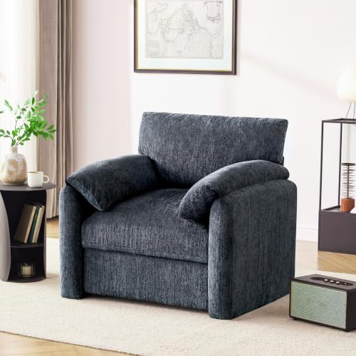 Howjoe Accent Chair for Living Room, Oversized Reading Armchair, Blue by Unknown
