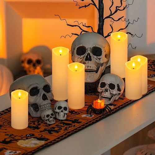 YOROXRG 24 Pack Christmas Decoration Flickering Flameless Candles, Battery Operated Candles,LED Candles for Home Decor,Wedding,Halloween,Birthday,Valentine'sDay (D2.2 xH 5" 6" 7" Ivory) - Image 7