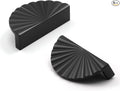 5 Pack Black Cabinet Pulls 2.5" Hole Center Cup Flat Matte Black Drawer Pulls Kitchen Cupboard Bathroom Dresser Cabinet Hardware Handles Zinc Alloy