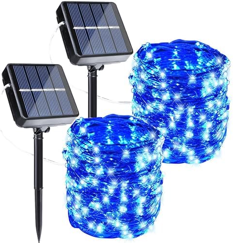 Joomer Solar Fairy Lights, 2-Pack Total 80FT 240LED String Lights, Blue by Joomer