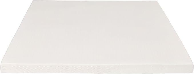 Pure Green Natural Latex Mattress Topper w/Luxury Cover - Medium Firmness - 1 Inch - King (GOLS Certified Organic)