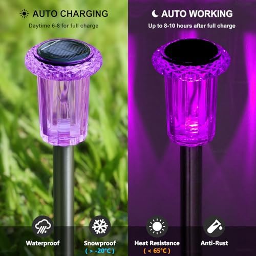 DenicMic Solar Halloween Lights Outdoor Waterproof 10 Pack Halloween Decor - Image 3