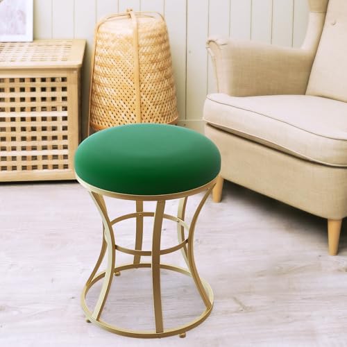 Vanity Chair, Small Velvet Vanity Stool & Ottoman Bench for Bathroom, Dorm - Image 2