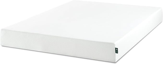 ZINUS 8 Inch Green Tea Memory Foam Mattress, Twin, Fiberglass Free, Patented Custom Contour Support, Sturdy Base Foam, CertiPUR-US Certified, Mattress in A Box, White