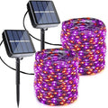Joomer Orange Purple Halloween Solar String Lights,2 Pack Total 80FT 240LED by Joomer