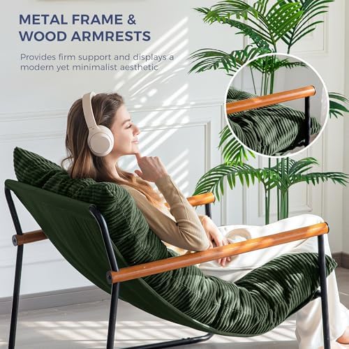 MAXYOYO Modern Accent Chair, Comfy Living Room Chair with Metal Frame - Image 3