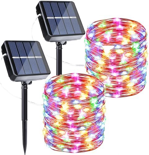 Joomer Solar Fairy Lights, 2-Pack Total 80FT 240LED Lights, Multicolor by Joomer