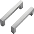 Ravinte 3 Pack Brushed Nickel Kitchen Cabinet Handles 3-3/4 Inch Cabinet Pulls Square Kitchen Hardware for Cabinet Drawer Pulls Drawer Handles Come with Screwdriver