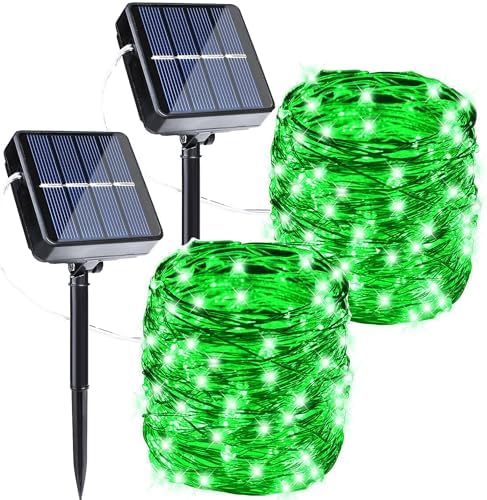 Joomer Solar Fairy Lights, 2-Pack Total 80FT 240LED String Lights, Green by Joomer
