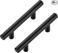 JOY DECOR 20 Pack Cabinet Handles, Black Cabinet Pulls, 3 in Hole Center Kitchen Hardware, Stainless Steel T Bar Handles for Dresser Drawers