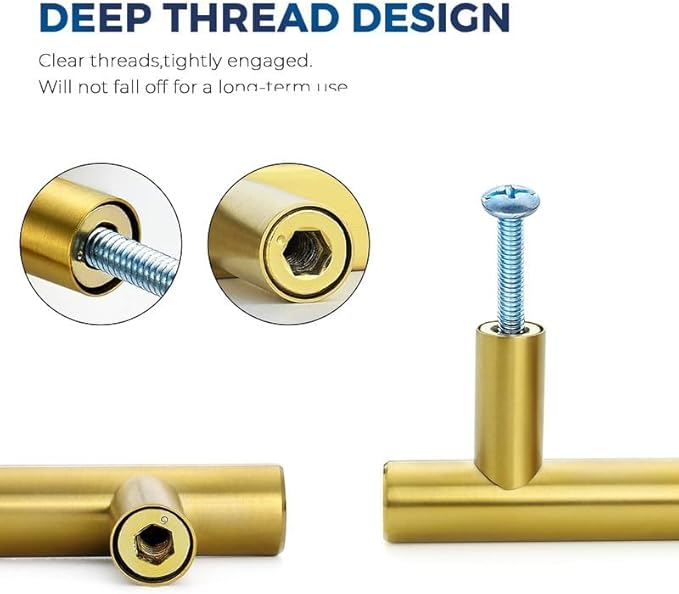 JOY DECOR 45 Pack Cabinet Knobs, Gold Cabinet Handles, 2in Kitchen Cabient Knobs, Single Hole Drawer Knobs for Dresser Drawers