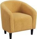 Yaheetech Small 25.5in Wide Sherpa Barrel Accent Chair, Mustard Yellow by Yaheetech