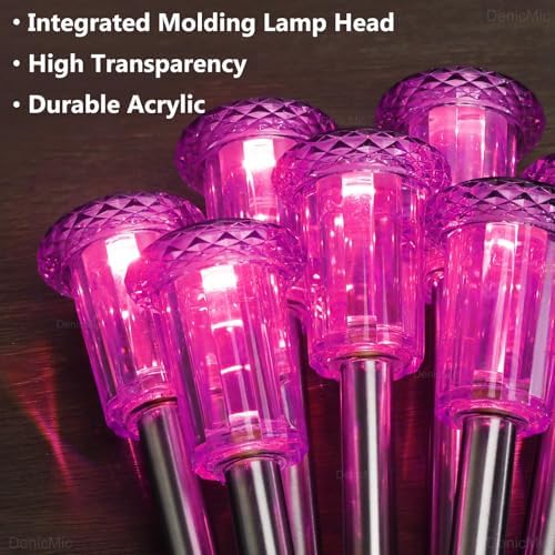 DenicMic Solar Outdoor Lights 10 Pack Pink LED Valentines/Mothers Day Decor - Image 6